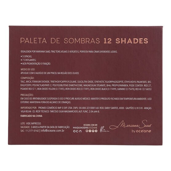 M SAAD     12 SHADES     EYES 21,5G